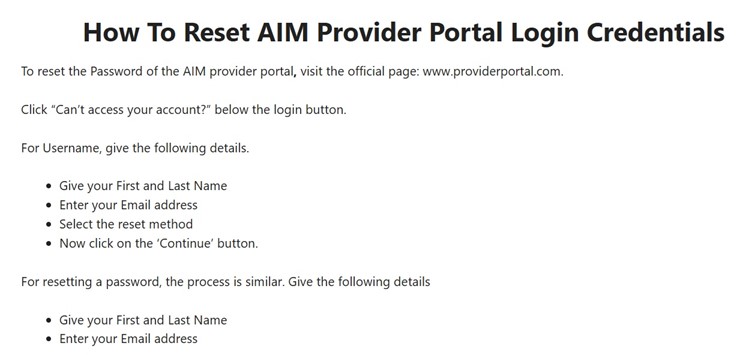 AIMS Carelon Provider Portal