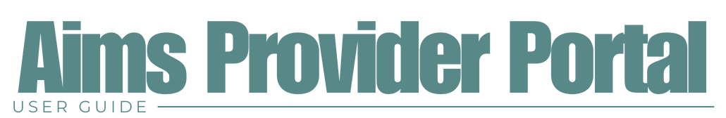 Aims Provider Portal​
